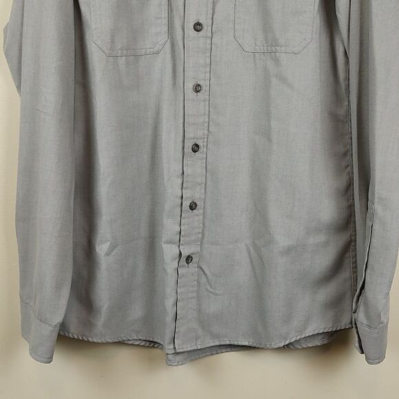 Eddie Bauer Gray Button Down Men's Shirt Size Large Tall - Picture 7 of 11